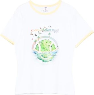 Casablanca T-shirt con stampa - Bianco