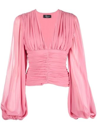 Blumarine Blusa con scollo a V - Rosa