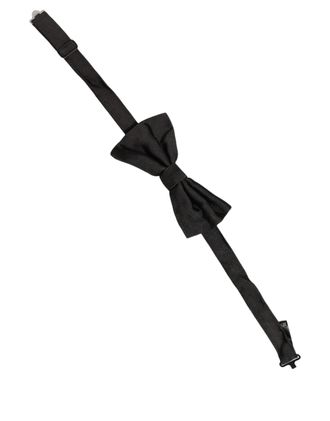 Dolce & Gabbana Silk Pre-Tied Bow Tie - Black
