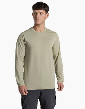 Craghoppers Mens Craghoppers Mens NosiLife Abel Long Sleeve T-Shirt - Green - Size: 36