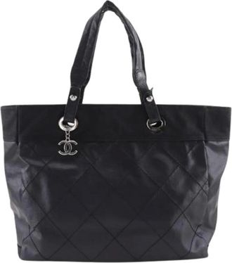 Chanel Pre-owned Tote Bags, female, Black, Size: ONE SIZE Pre-owned Vintage Tote Bag