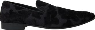 Dolce & Gabbana Zwarte Brokaat Loafers - Heren - Loafers - Zwart - 44 EU - Schoenen
