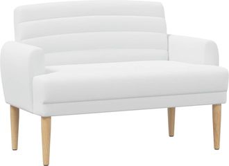 vidaXL Sof&aacute; Amoroso Con Botones Acolchados Blanco 116 X 67 X 80 Cm Vidaxl