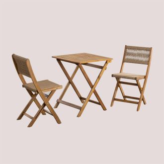 Sklum Sklum - Set De Mesa Y 2 Sillas De Jard&iacute;n Plegables Delawer Classic