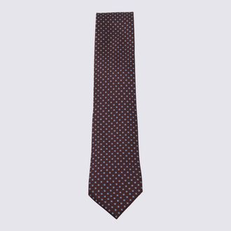 Ermenegildo Zegna Dark Red Silk Tie