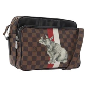 Louis Vuitton Pre-owned Cross Body Bags, female, Brown, Size: ONE SIZE Pre-owned Vintage Damier Ebene Shoulder Bag
