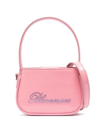 Blumarine Logo Patent Lederhandtasche
