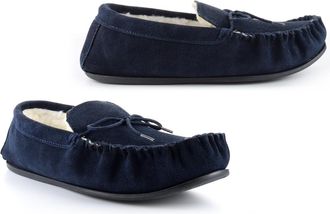 Generic Mens Real Suede Slippers Mens Outdoor Sole Slippers Size 6 Boys Slipper Size 14 Lace Up Fastening Slipper Moccasins Moccasin Extra Large Outdoor Sole 