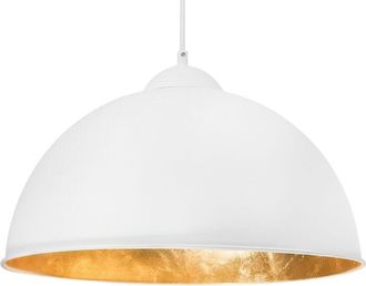 Beliani Beliani - Modern Industrial Living Room Hanging Lamp Light Metal Gold and White Cetina