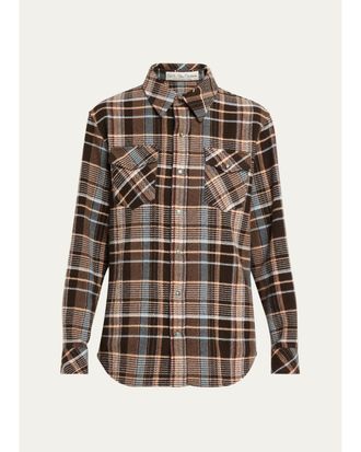 God's True Cashmere Wilderness Plaid Cashmere Shirt