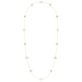 LuvMyJewelry Avani Skyline Geometric Layered Sterling Silver Diamond Necklace in 14Kt Gold Vermeil On Sterling at Nordstrom