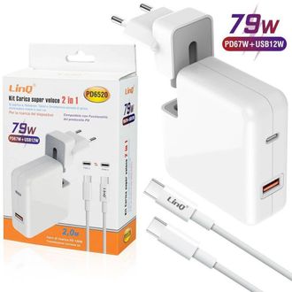 Trade Shop Trade Shop - 2in1 Pd67w + Usb12w Tipo-c Super Fast Pd6520 Smartphone Notebook Usb12w Tipo-c