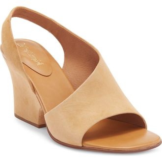 Jeffrey Campbell Pastiche Half dOrsay Sandal in Camel Suede at Nordstrom, Size 8.5