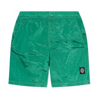 Stone Island Beachwear, male, Green, Size: S Swim Shorts