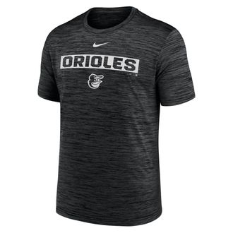 Nike Baltimore Orioles Velocity Nike Mens Dri-FIT MLB T-Shirt in Black | NKPQ00AOLE-RWH