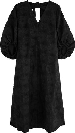 Stine Goya Floral-jacquard Terry Midi Dress - Black - S (UK8-10 / S)