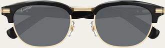 Cartier Mens Round Two-Tone Sunglasses
