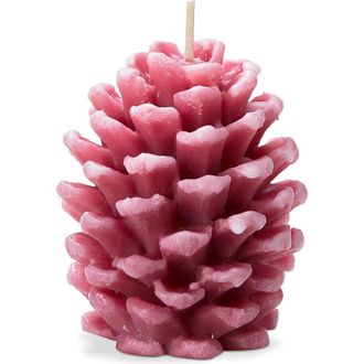 Tag Frosted Pine Cone Pink Candle Sculpted Paraffin Wax at Nordstrom