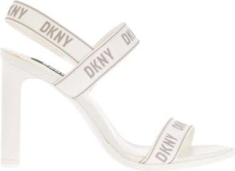 DKNY Dames/Dames Balder Sling Back Hoge Hak Sandalen (Wit/zilver)