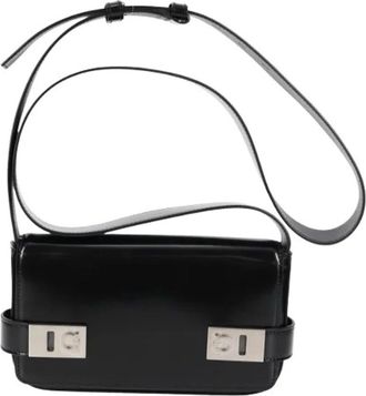 Ferragamo Pre-owned Cross Body Bags, female, Black, Size: ONE SIZE Pre-owned Patent Leather Shoulder Bag