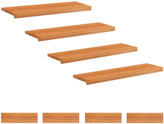 vidaXL Alfombras Para Escalones 8 Uds. 100 X 25 X 2 Cm Marr&oacute;n Claro Vidaxl