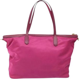 Prada Pre-owned Vintage Nylon Tote Bag - Dames - Vintage Shopper - Roze - ONE Size - Nylon - Vintage