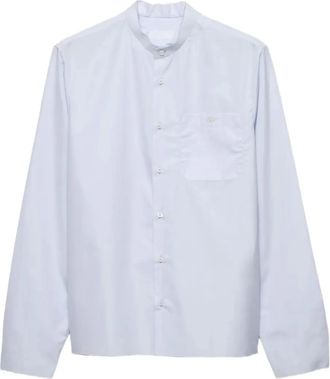 Prada Kraagloos overhemd - Blauw