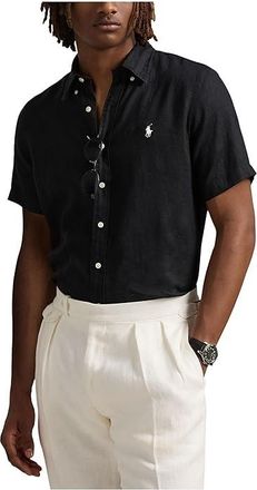 Polo Ralph Lauren Short Sleeve Linen - Classic Mens Clothing Polo Black : 2XL