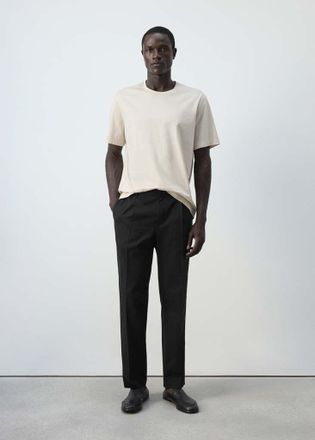 Mango T-shirt regular-fit 190 gsm grigio chiaro/pastello - Uomo - XXL - MANGO MAN