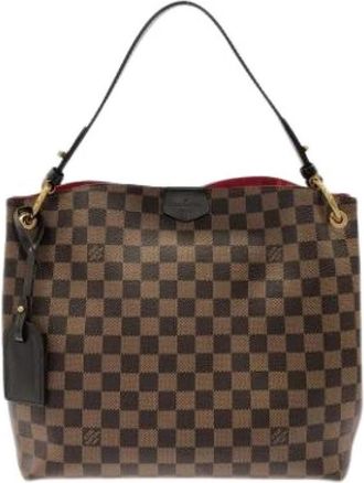 Louis Vuitton Pre-owned Monogram Canvas Shoulder Bag - Dames - Vintage Schoudertas - Bruin - ONE Size - Vintage