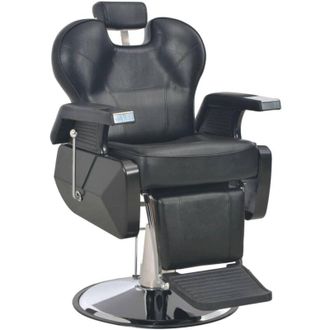 vidaXL Furniture Limited - Silla De Peluquer&iacute;a De Cuero Sint&eacute;tico Negra