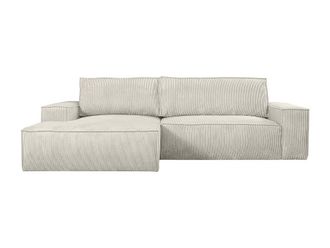 VENTE-UNIQUE.COM Sof&aacute; rinconera terciopelo beige