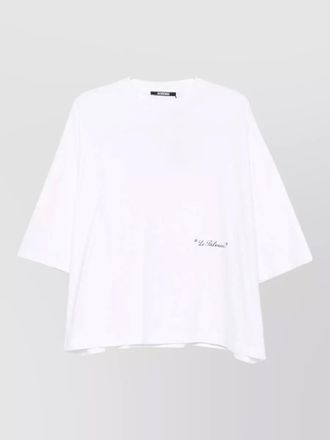 Jacquemus organic cotton jersey logo print oversized t-shirt