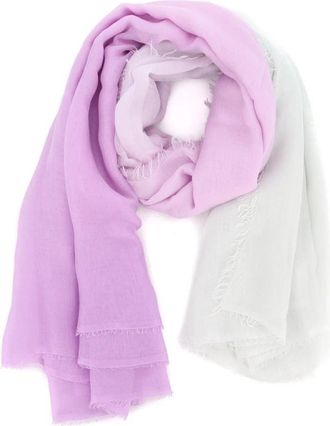 Faliero Sarti Lila Modal Zijden Sjaal Itali&euml; - Dames - Sjaals - Paars - ONE Size - Accessoires