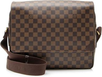 Louis Vuitton Brown Damier Ebene Shelton Mm (Authentic Pre-Loved)