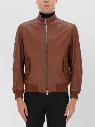 HUGO BOSS high collar jacket with ribbed cuffs and hem