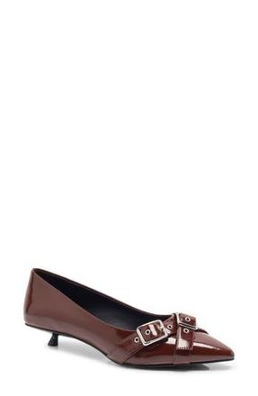 Free People So 90s Pointed Toe Kitten Heel Pump in Cabernet Vegan Leather at Nordstrom Rack, Size 7.5