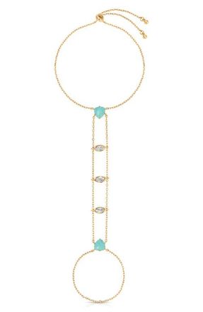 Ettika Reconstituted Turquoise Solstice Hand Chain at Nordstrom