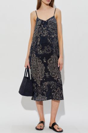 R13 Sleeveless Dress, Womens, Navy Blue