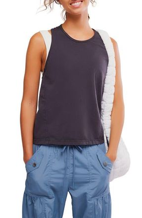 Free People FP Movement Hot Shot Twist Back Tank in Black at Nordstrom, Size X-Large