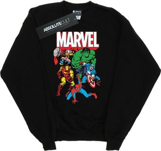 MARVEL Heren Hero Group Sweatshirt (Zwart)