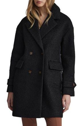 NVLT Mixed Media Coat in Black at Nordstrom Rack, Size X-Large