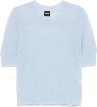 BOSS T-shirt in maglia - Blu