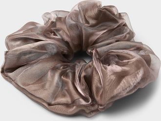 Simons Womens Satin-lined organza oversized scrunchie
