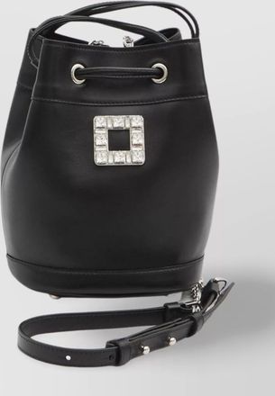 Roger Vivier crystal buckle bucket bag
