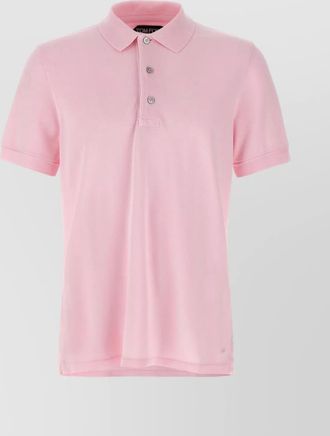 Tom Ford ribbed cuffs polo shirt
