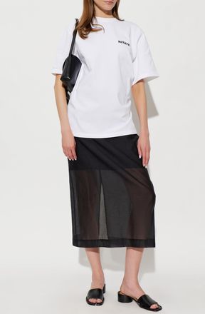 Rotate T-shirt With Embroidered Logo, Womens, White