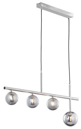 Jupiter Lampada Sospesa Neptun Nichel Vetro Fum&eacute; 4xg9 Jupiter