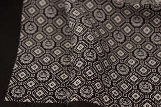 Dolce & Gabbana Mens Black Patterned Dg Logo Square Handkerchief Scarf Silk
