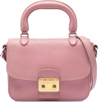 Miu Miu Pre-owned Miu Miu Goatskin Madras Top Handle Bag Ladies LQXPFKWROHVDCRUW